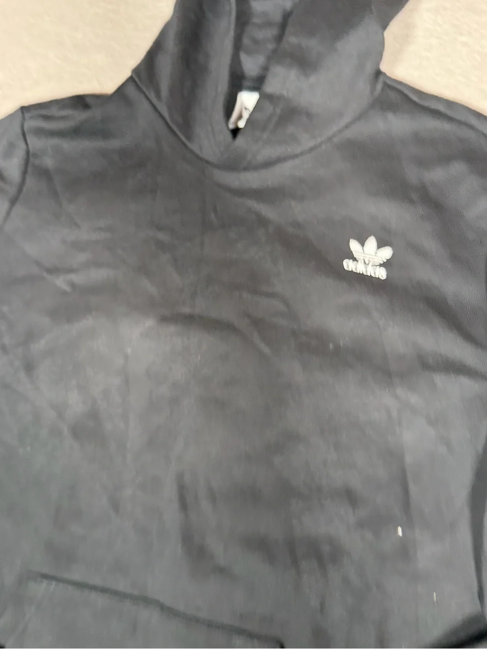 adidas Black Trefoil Pullover Hoodie